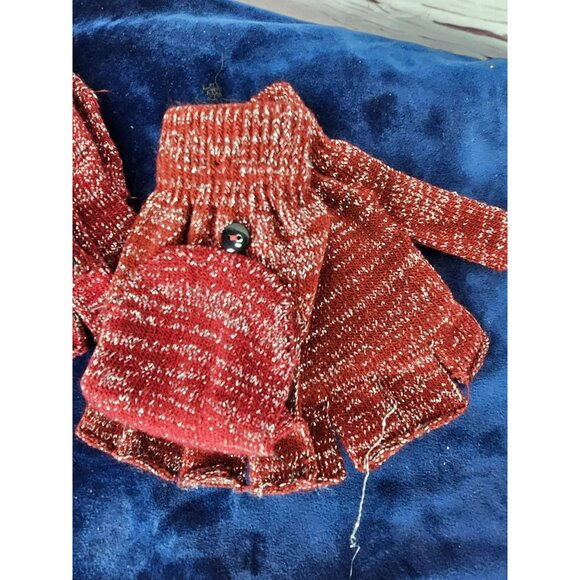 Flip Top Ladies’ Gloves Set‎ of 6 Red Black - Picture 8 of 9